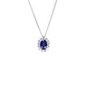 18K White Gold 0.75ct Sapphire and Diamond Pendant - 20729073 - H&H Jewellery Pty Ltd