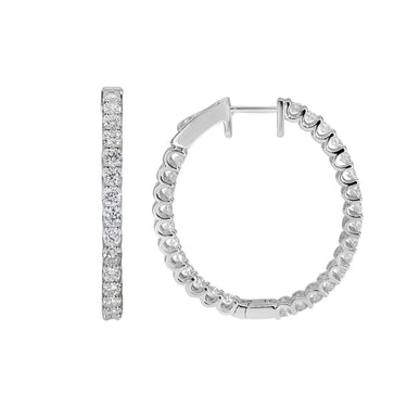 18K White Gold Tdw. 3.00ct Diamond Earrings - 20718350 - H&H Jewellery Pty Ltd