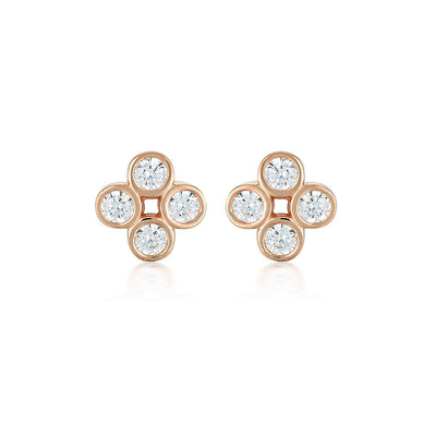 STELLAR LIGHTS ROSE GOLD TWINKLE STUDS - H&H Jewellery Pty Ltd