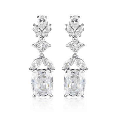 WHITE CZ RHODIUM 3MILS EARRING - H&H Jewellery Pty Ltd