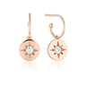 STELLAR LIGHTS ROSE GOLD DROP HOOP EARRINGS - H&H Jewellery Pty Ltd