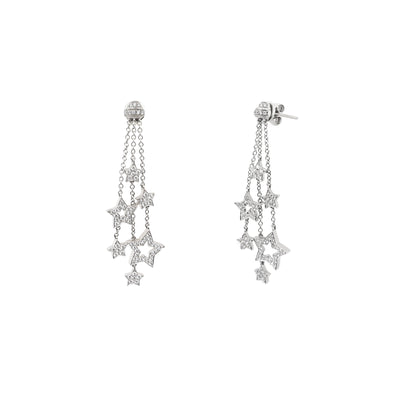 18K White Gold Diamond Earring | H&H Jewellery 