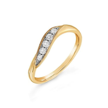 9K Gold Tdw. 0.16ct Diamond Ring - DSER1857Y - H&H Jewellery Pty Ltd
