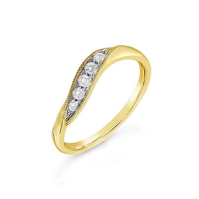9K Gold Tdw. 0.16ct Diamond Ring - DSER1857Y - H&H Jewellery Pty Ltd