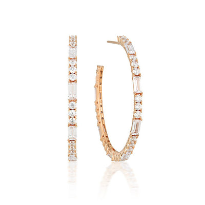 IRINA LARGE ROSE GOLD HOOP - H&H Jewellery Pty Ltd