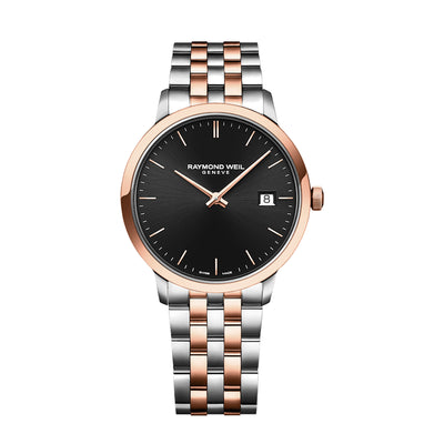 Raymond Weil - Toccata Men's Rose Gold Black Dial Quartz Watch, 39mm | Raymond Weil Melbourne | Raymond Weil Australia | H&H Jewellery