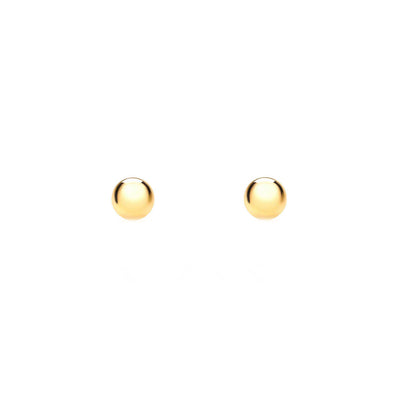 9K Yellow Gold 5mm Ball Stud Earrings - 1.55.0593 - H&H Jewellery Pty Ltd