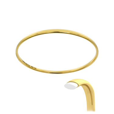 9K Gold Silver Filled Wide 3mm Bangle - 20698034 - H&H Jewellery Pty Ltd