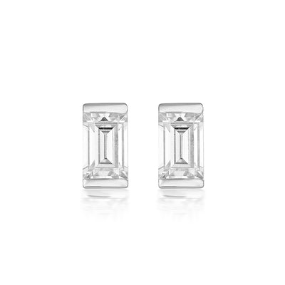 MOSAIC BAGUETTE SILVER STUD - H&H Jewellery Pty Ltd