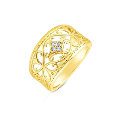 9K Gold Tdw. 0.06ct Diamond Ring - DSGR2023 - H&H Jewellery Pty Ltd
