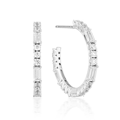 IRINA MEDIUM SILVER HOOP - H&H Jewellery Pty Ltd