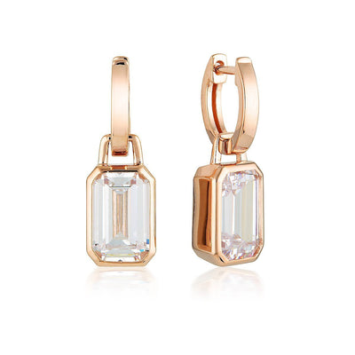 Georgini Luxe Sontuosa Earrings Rose Gold - H&H Jewellery Pty Ltd