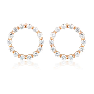 SMALL CIRCLE OF LIFE EARRING - ROSE GOLD - H&H Jewellery Pty Ltd