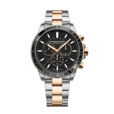 Raymond Weil -  Tango 300 Men's Classic Two-Tone Rose Gold 43mm Watch | Raymond Weil Watches Melbourne | Raymond Weil Watches Australia | H&H Jewellery