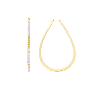 18 Yellow Gold Tdw. 1.85ct Diamond Earrings | Gold Hoop Earrings Melbourne | Gold Hoop Earrings Australia | H&H Jewellery 