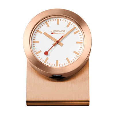 Mondaine - Official Swiss Railways Magnetic Desk Clock Rose Gold A660.30318.82SBK - H&H Jewellery Pty Ltd
