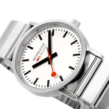 Mondaine - Official Classic 40mm Silver Stainless Steel Watch A660.30360.16SBJ - H&H Jewellery Pty Ltd