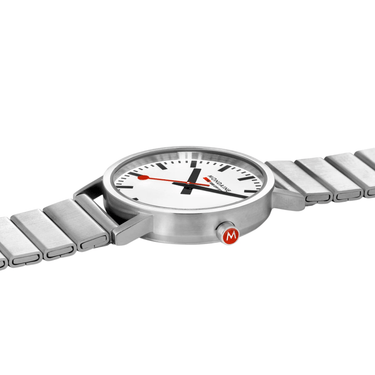 Mondaine - Official Classic 40mm Silver Stainless Steel Watch A660.30360.16SBJ - H&H Jewellery Pty Ltd