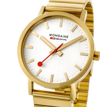 Mondaine - Classic Golden Stainless Steel 40mm Watch A660.30360.16SBM - H&H Jewellery Pty Ltd