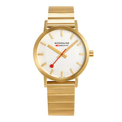 Mondaine - Classic Golden Stainless Steel 40mm Watch A660.30360.16SBM - H&H Jewellery Pty Ltd