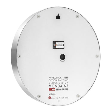 Mondaine - Large White Dial Wall Clock 40cm A995.CLOCK.16SBB - H&H Jewellery Pty Ltd