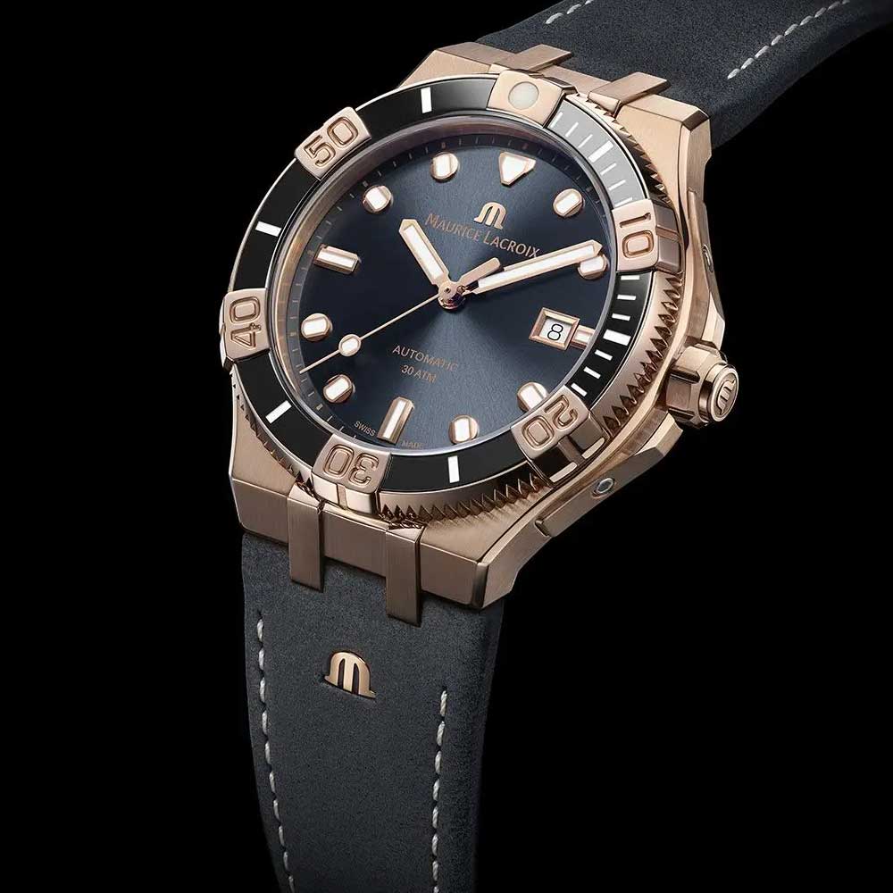 Maurice Lacroix AIKON Venturer Bronze Case Watch 43mm AI6058 BRZ0B 3 H H Jewellery Pty Ltd