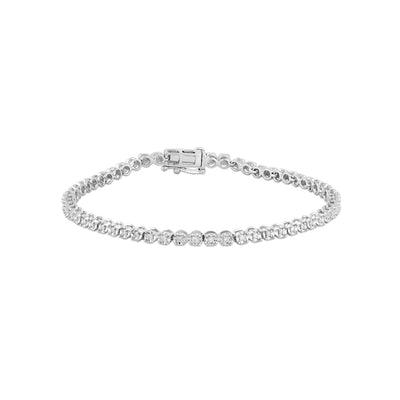 9K White Gold Tdw. 0.48ct Diamond Bracelet - B-2231-W - H&H Jewellery Pty Ltd