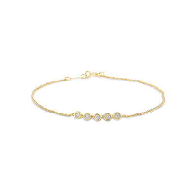 9K Yellow Gold 0.15ct Diamond Bracelet - B-4120-015-Y - H&H Jewellery Pty Ltd