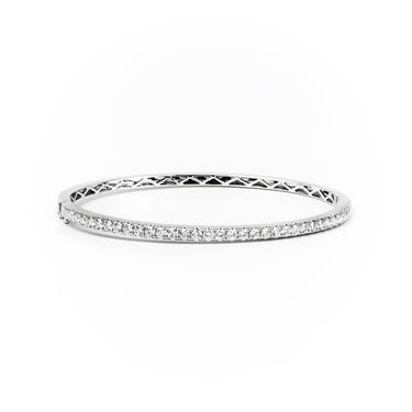 18K White Gold Tdw. 1.78ct Diamond Bangle | Gold and Diamond Tennis Bracelet Melbourne | Gold and Diamond Tennis Bracelet Australia | H&H Jewellery