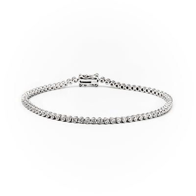 18K White Gold Tdw. 1.03ct Diamond Tennis Bracelet - 20693961 - H&H Jewellery Pty Ltd