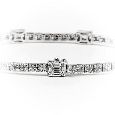 18K White Gold Tdw. 4.17ct Diamond Tennis Bracelet  | Gold and Diamond Tennis Bracelet Melbourne | Gold and Diamond Tennis Bracelet Australia | H&H Jewellery