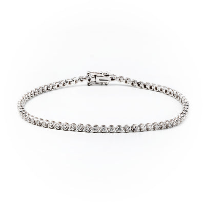 18K White Gold Tdw. 1.07ct Diamond Tennis Bracelet  | Gold and Diamond Tennis Bracelet Melbourne | Gold and Diamond Tennis Bracelet Australia | H&H Jewellery