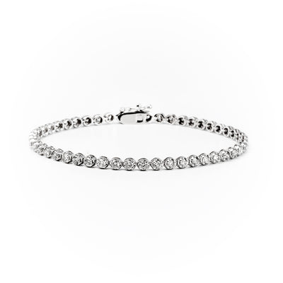 10K White Gold Tdw. 3.00ct Diamond Tennis Bracelet - 20700119 - H&H Jewellery Pty Ltd