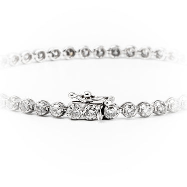 10K White Gold Tdw. 3.00ct Diamond Tennis Bracelet - 20700119 - H&H Jewellery Pty Ltd