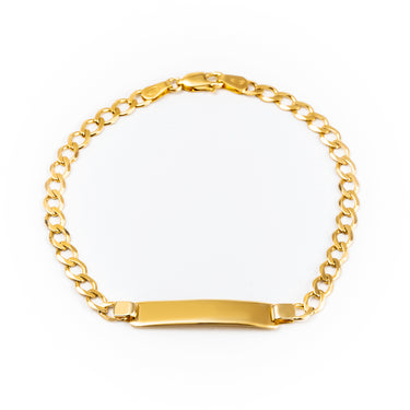 9K Yellow Gold Italian made Curb I.D Bracelet   | Cuban Link Gold Bracelets Melbourne | Cuban Link Gold Bracelets Australia | H&H Jewellery