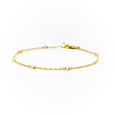 18K Yellow Gold Tdw. 0.18ct Diamond Bracelet | Gold and Diamond Tennis Bracelet Melbourne | Gold and Diamond Tennis Bracelet Australia | H&H Jewellery