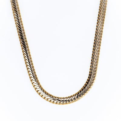 9K White & Yellow Gold Australian Made Necklace 45cm - 20687311 - H&H Jewellery Pty Ltd