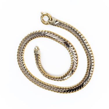 9K White & Yellow Gold Australian Made Necklace 45cm - 20687311 - H&H Jewellery Pty Ltd