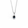 18K White Gold 0.56ct Sapphire and Diamond Pendant | Sapphire Necklaces & Pendants Melbourne | Sapphire Necklaces & Pendants Australia | H&H Jewellery