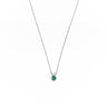 18K White Gold 0.30ct Emerald and Diamond Necklace | Emerald Engagement Rings Melbourne | Emerald Engagement Rings Australia | H&H Jewellery