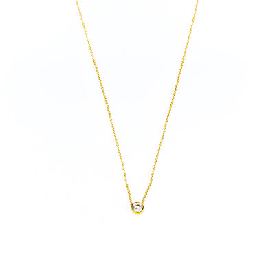 18K Yellow Gold 0.50ct Diamond Necklace - 20689766 - H&H Jewellery Pty Ltd