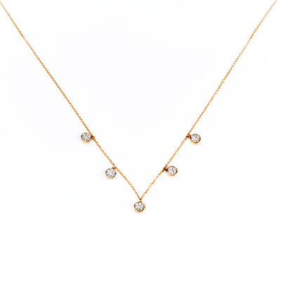 18K Rose Gold Tdw. 0.40ct Diamond Necklace - 20694210 - H&H Jewellery Pty Ltd