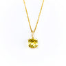 18K Yellow Gold Lemon Quartz and Diamond Pendant with Chain - 20690540 - H&H Jewellery Pty Ltd