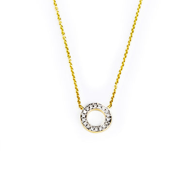 18K Yellow Gol Tdw. 0.13ct Diamond Necklace - 20690977 - H&H Jewellery Pty Ltd