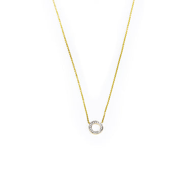 18K Yellow Gol Tdw. 0.13ct Diamond Necklace - 20690977 - H&H Jewellery Pty Ltd