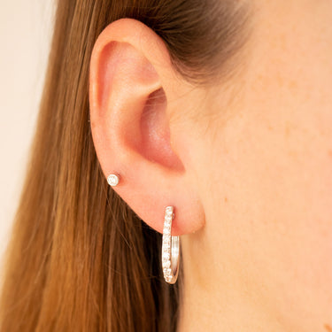 9K White Gold Twd. 0.75ct Diamond Huggies Earrings - 20716974 - H&H Jewellery Pty Ltd