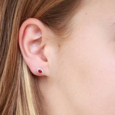 9K Yellow Gold 0.50ct Ruby and Diamond Stud Earrings - 20710507 - H&H Jewellery Pty Ltd