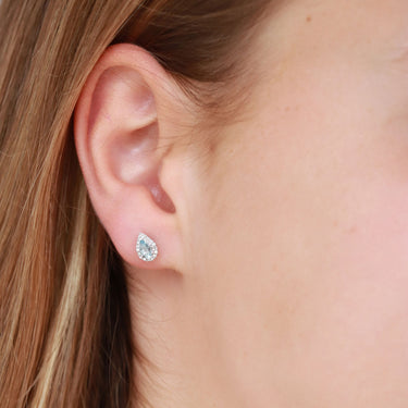 Buy Aquamarine and Diamond Stud Earrings Melbourne | Aquamarine Jewellery Australia  | H&H Jewellery