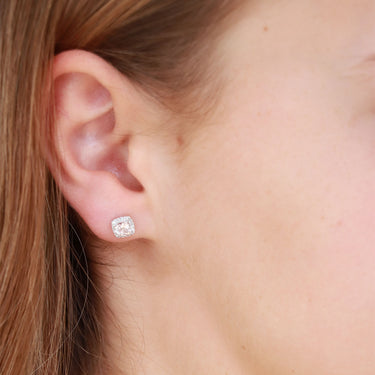 9K White Gold Morganite and Diamond Stud Earrings - 20713867 - H&H Jewellery Pty Ltd