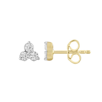 9K Yellow Gold Tdw. 0.20ct Diamond Studs Earrings - 20718633 - H&H Jewellery Pty Ltd